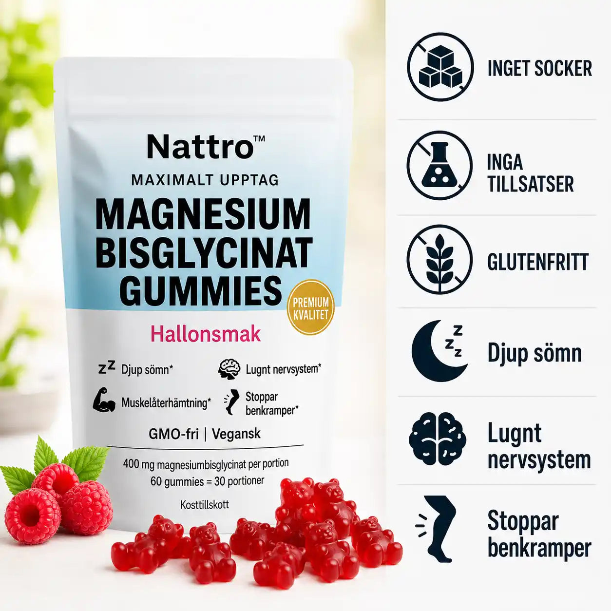 Nattro™ | Magnesiumbisglycinat Gummies