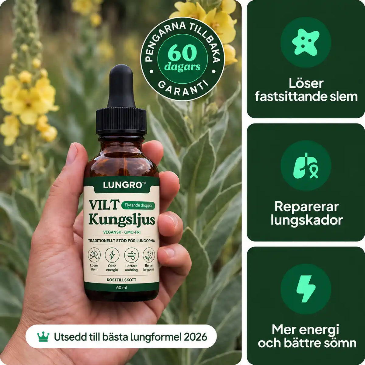 Lungro™ | Lungstödjande örtdroppar